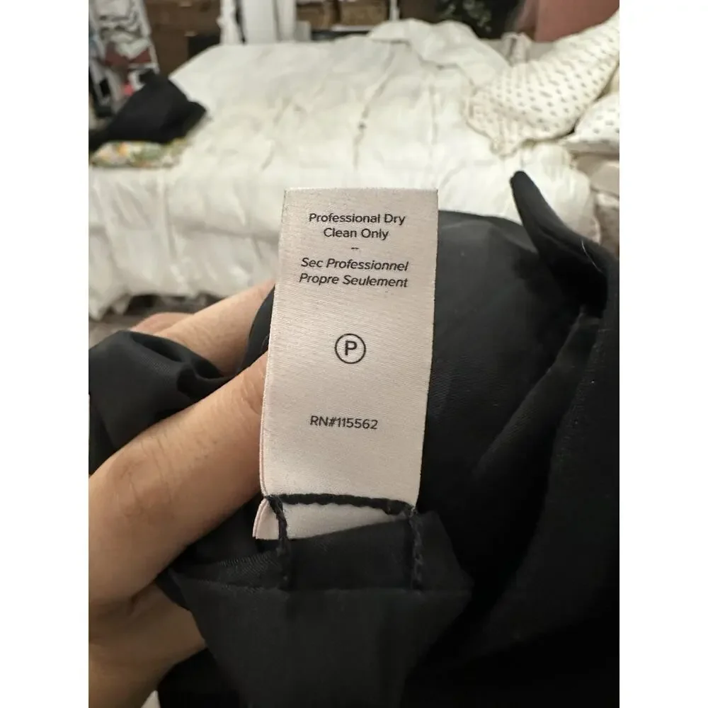 Cinq A Sept Birch Off The Shoulders Sheath Midi Cocktail Dress Black Size 10 - Picture 9 of 10